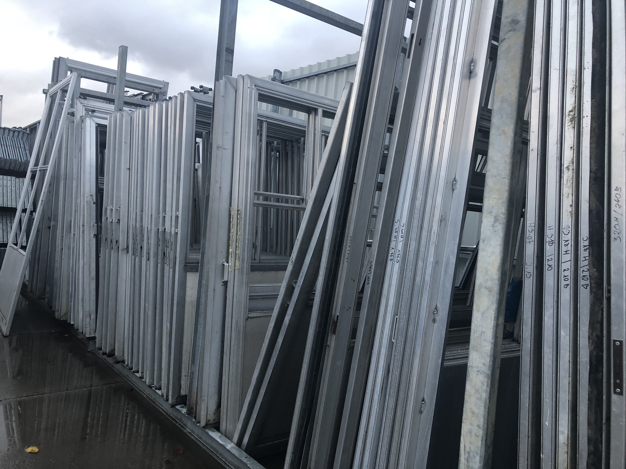 Several sliding doors