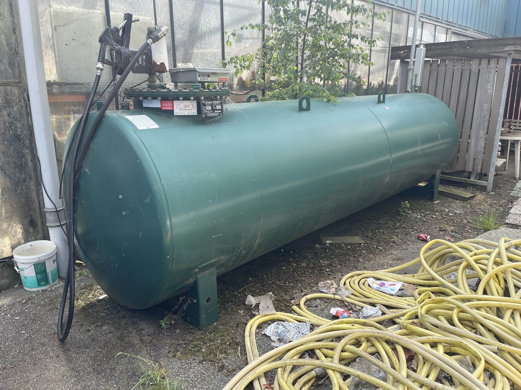 Dubbelwandige dieseltank 6.000 liter