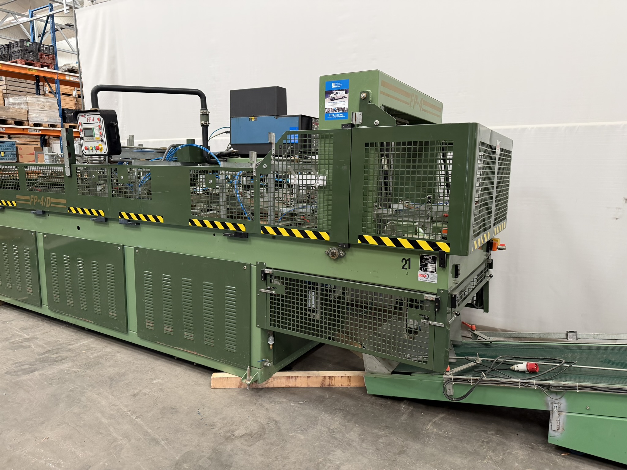 Boix dozenopzetmachine incl. stapel/uitvoer unit