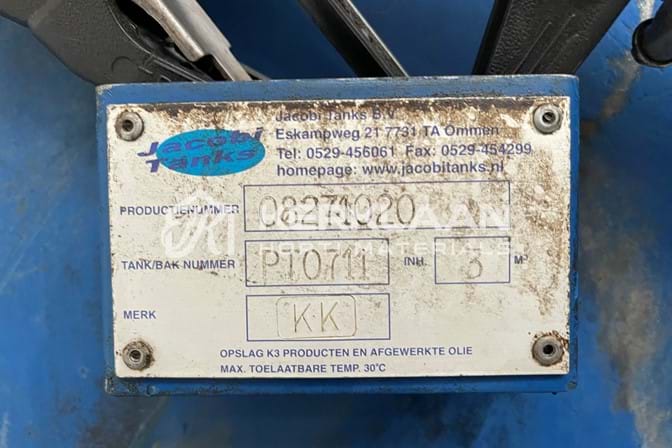 Brandstoftank 3000 liter incl. opvangbak