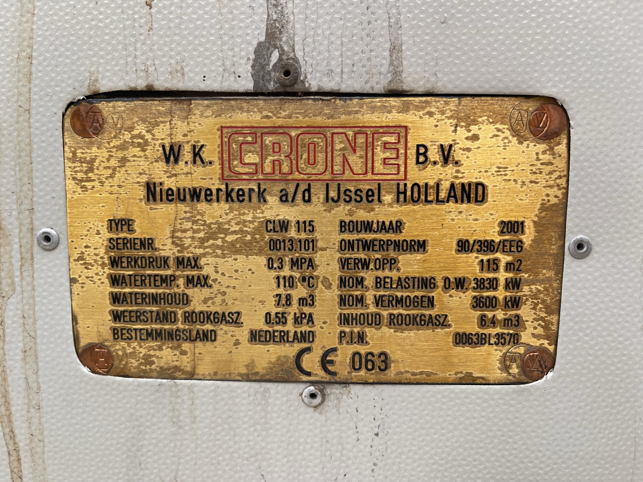 Crone boiler installation