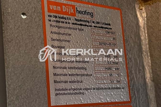 Flue gas condenser Van Dijk Heating
