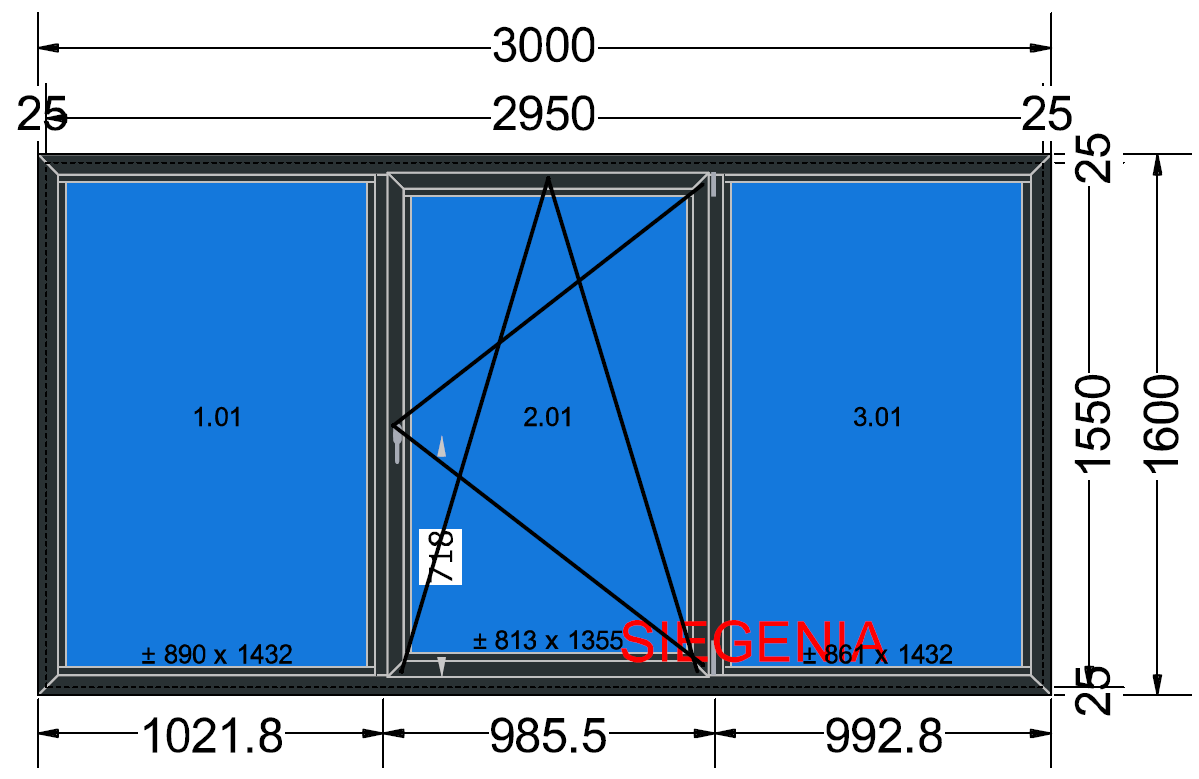 New aluminum frames 3000x1600 mm