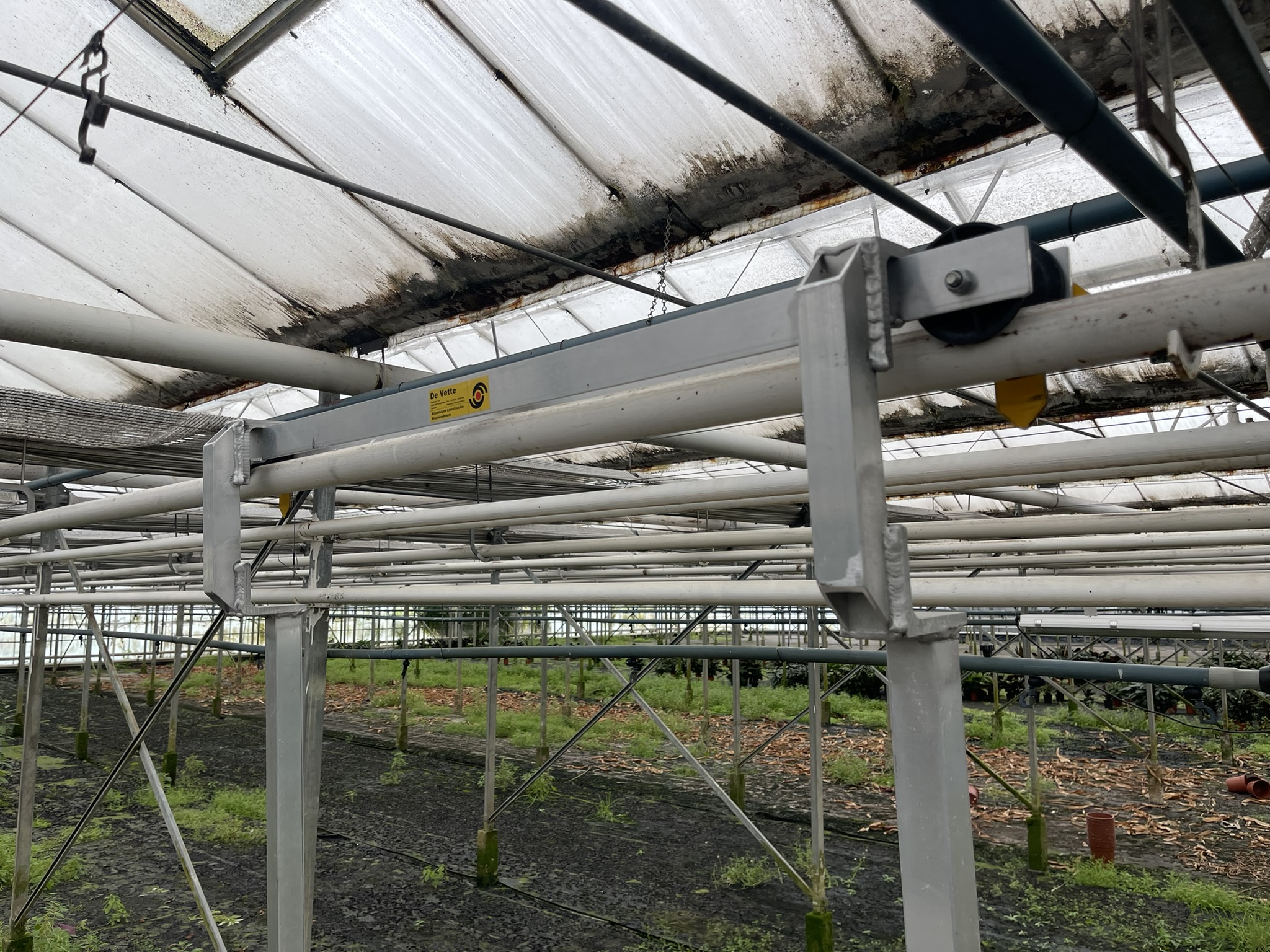 Over crop hanging trolleys 2500x1000 mm