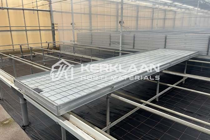 Aluminium mobilecontainers with plastic ebb and flowbottom