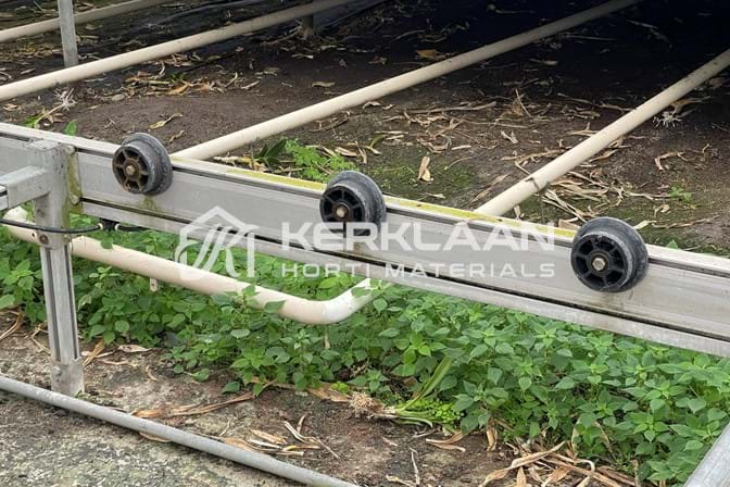 Aluminum mobile container tracks