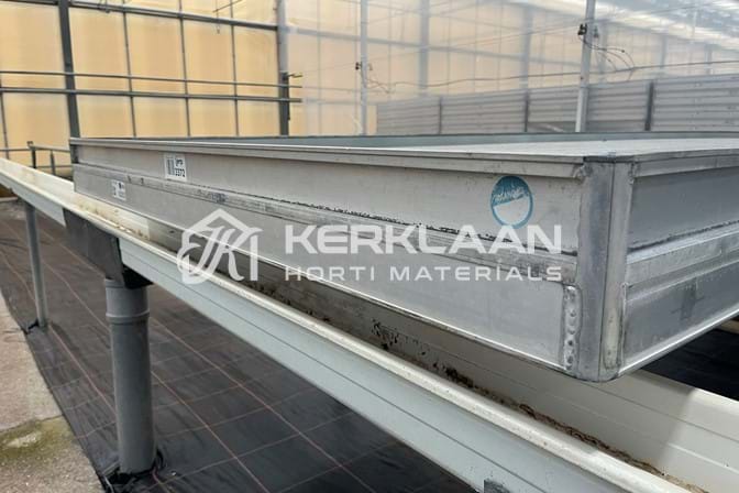 Aluminium mobilecontainers with plastic ebb and flowbottom