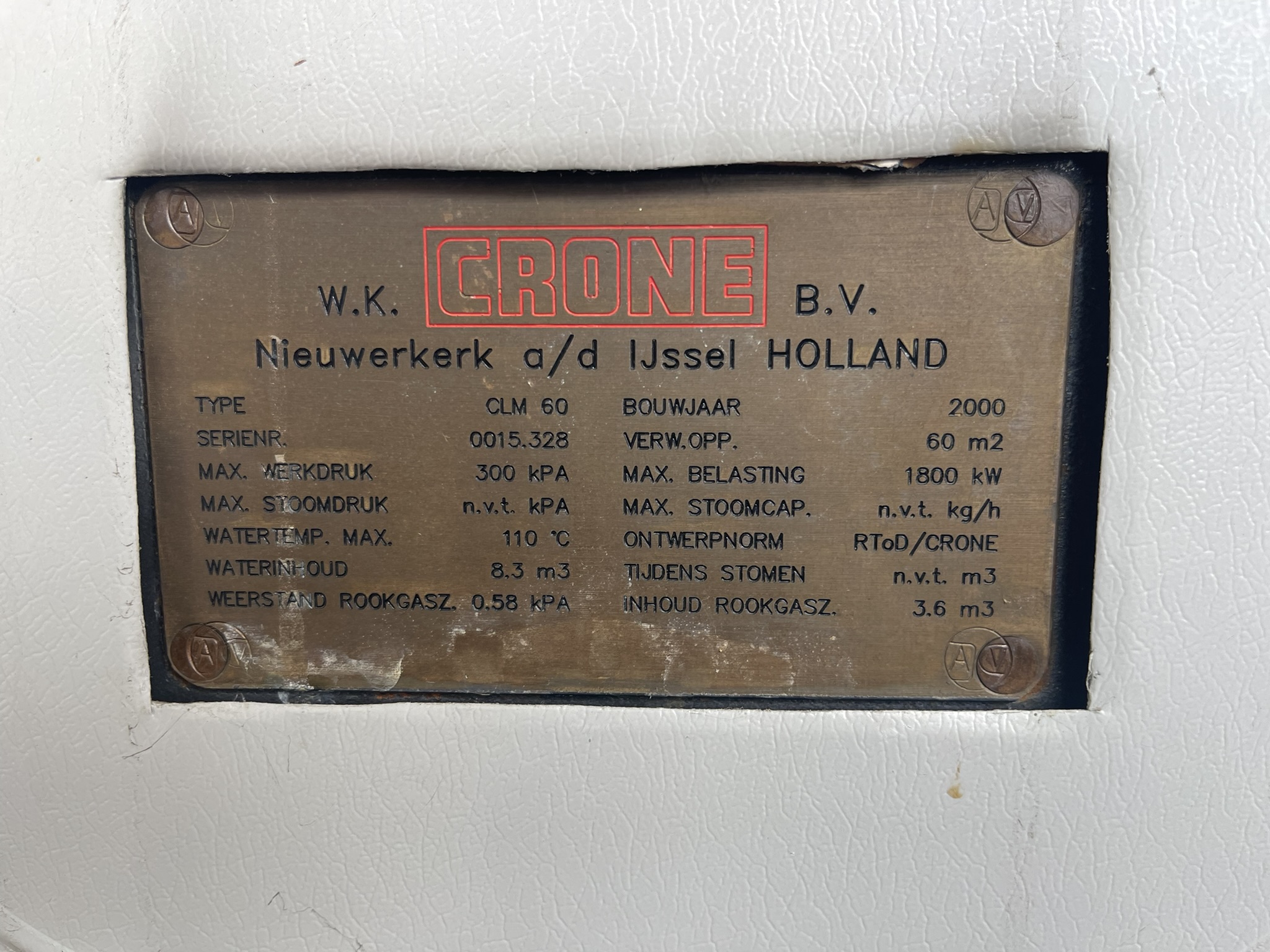 Crone boiler installation