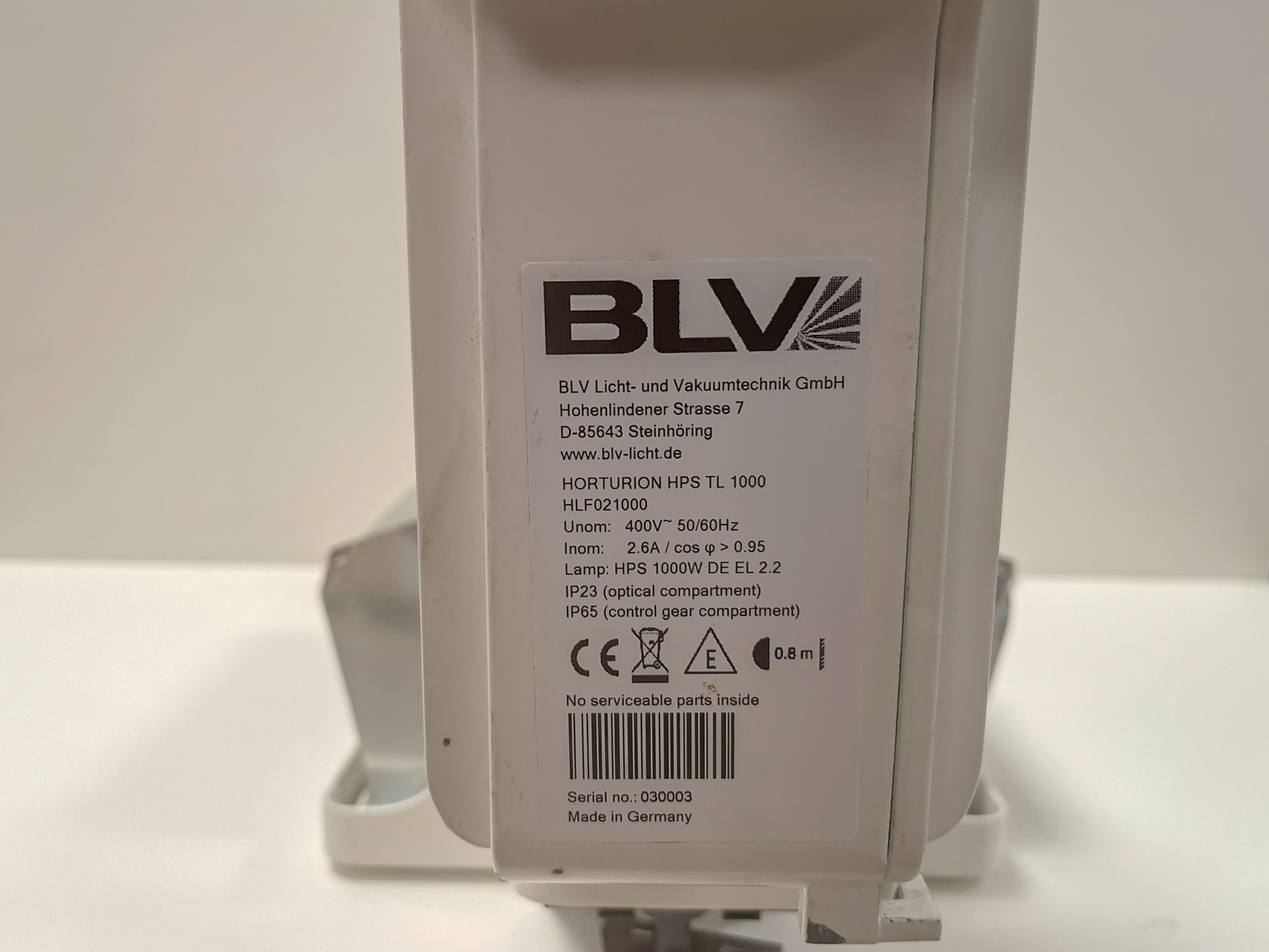 BLV Horturion HPS armaturen