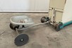 Pipe rail harvesting trays including seat trolley