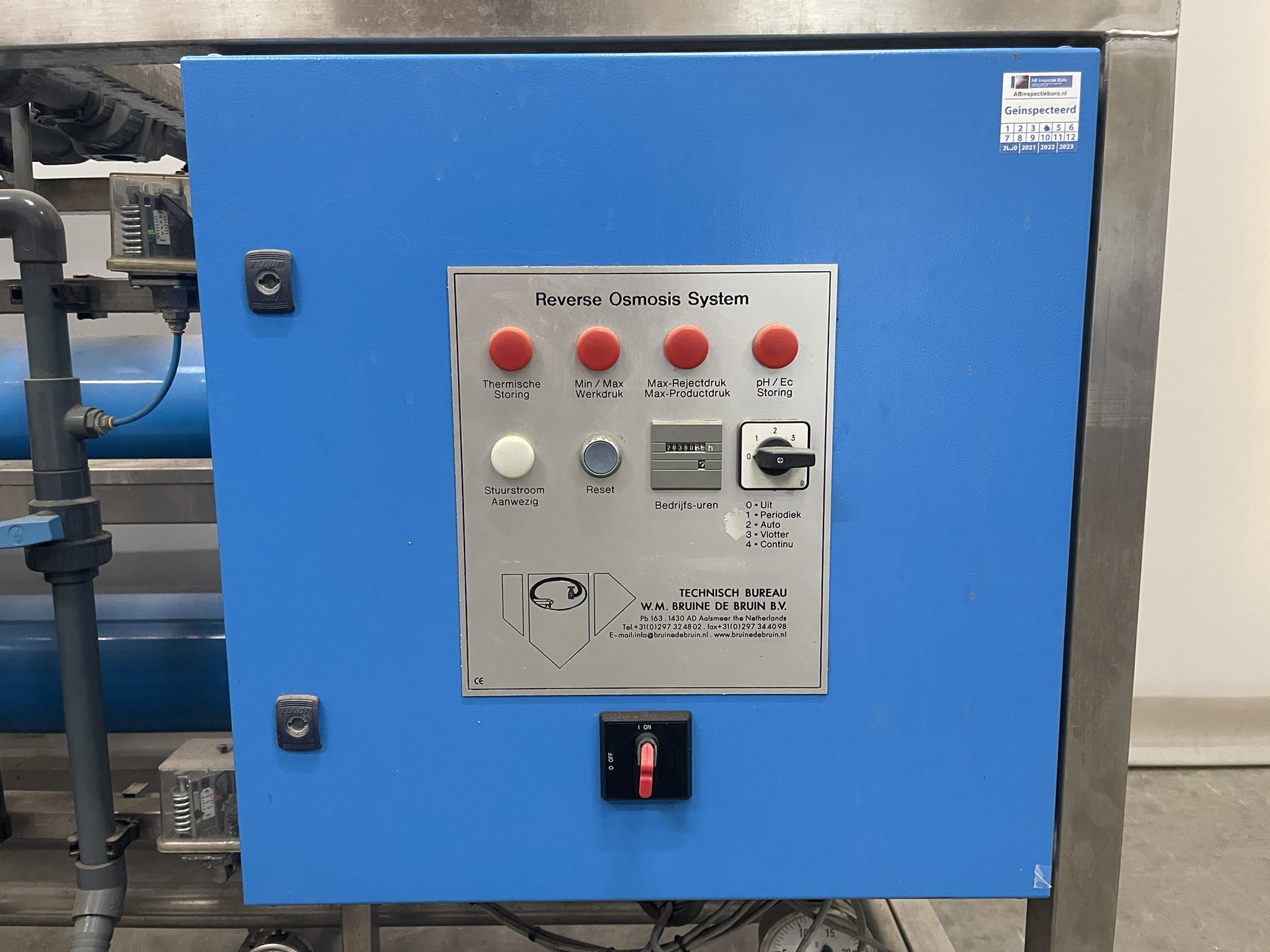 Bruine de Bruin omgekeerde osmose installatie