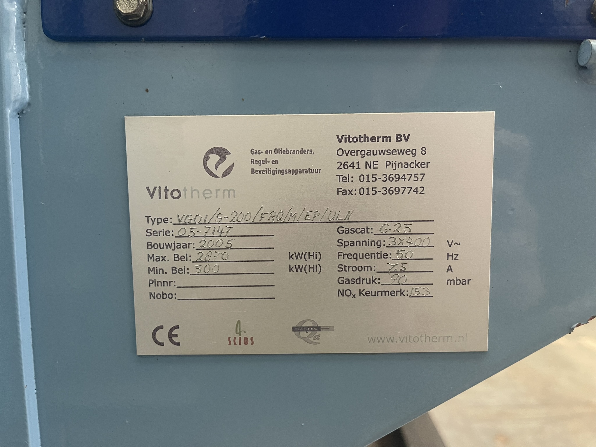 Vitotherm burner set