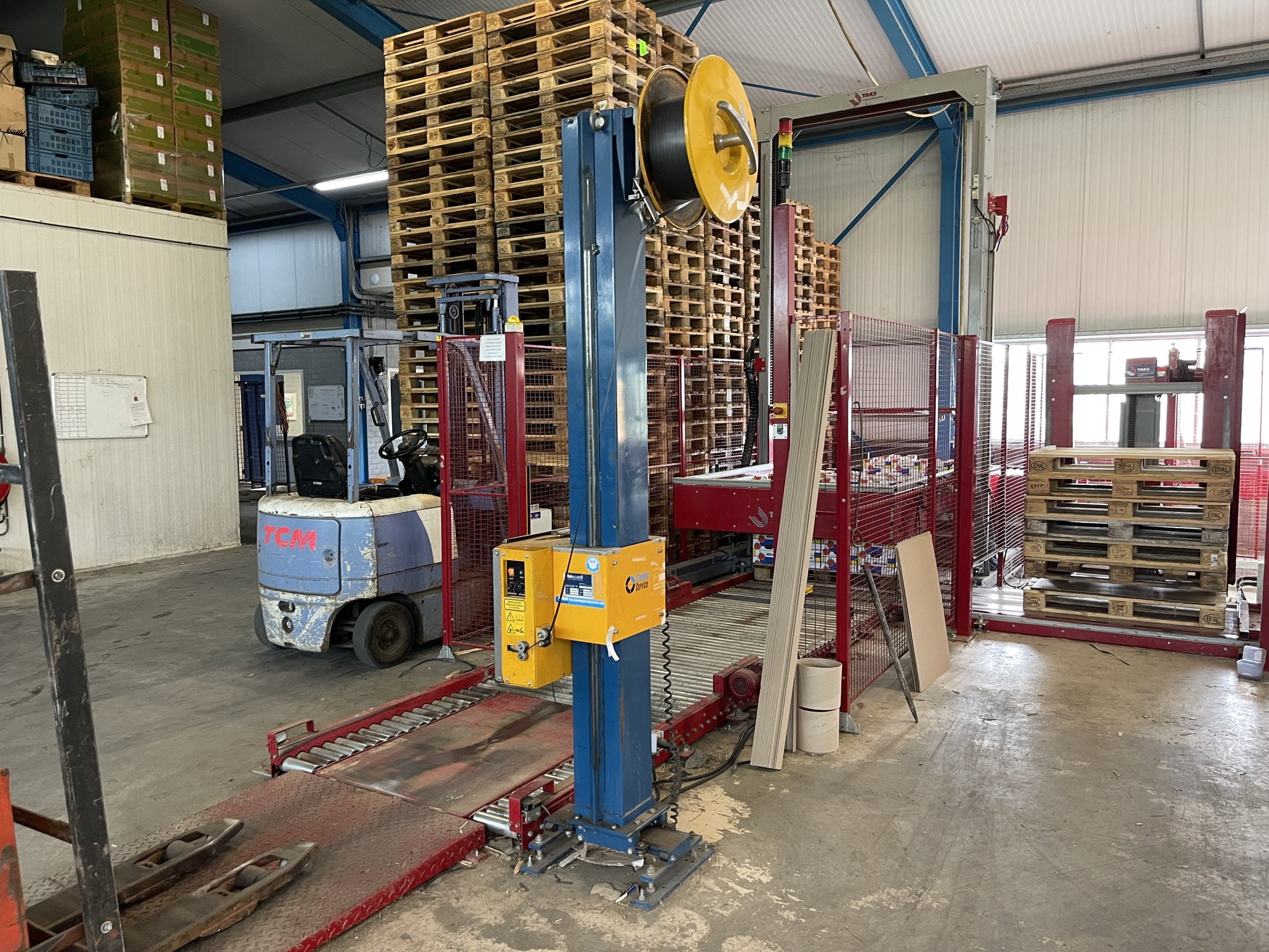 Complete Taks TTS vine tomato processing system + palletizing installation