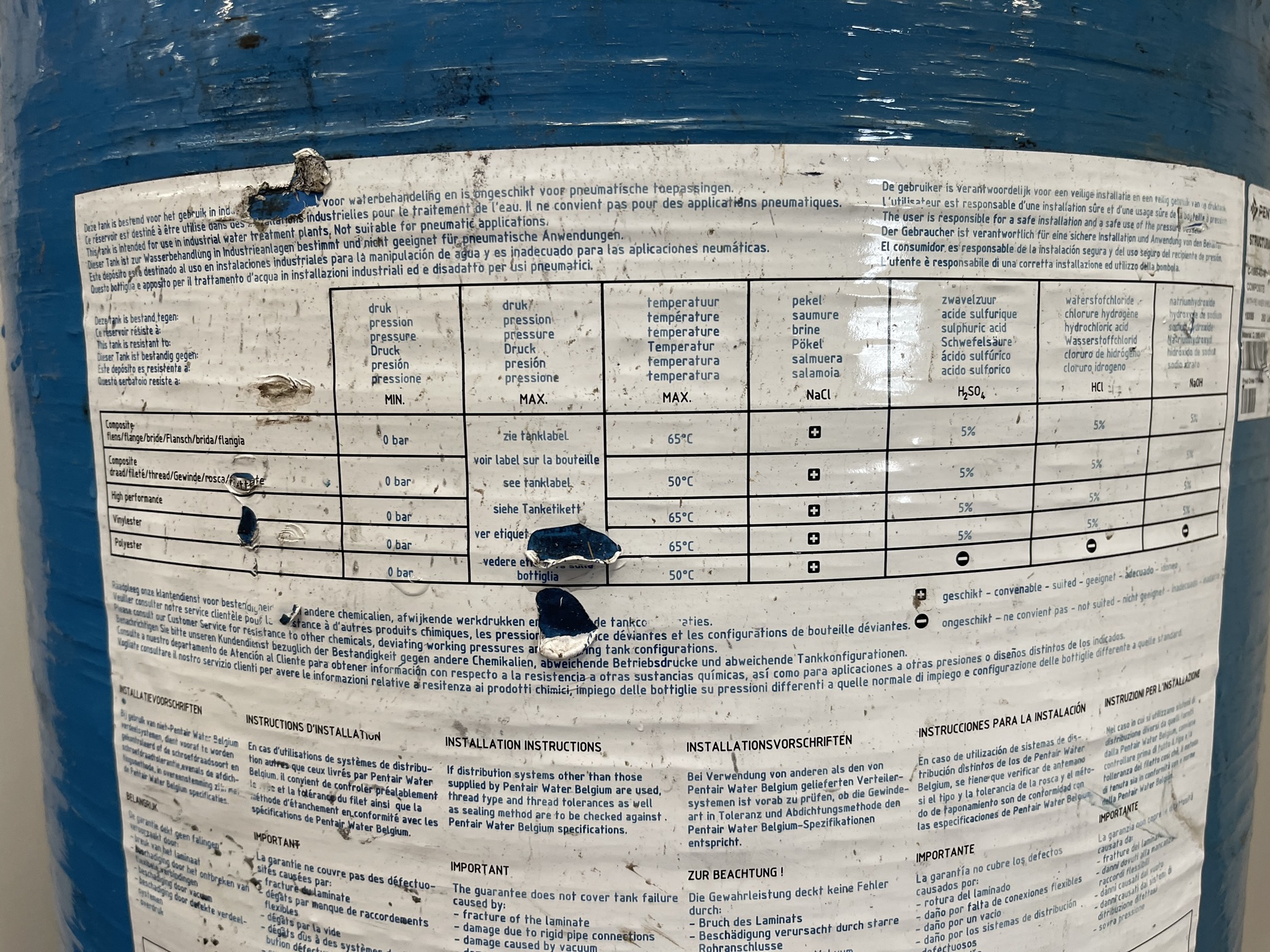 Pentair pressure vessels
