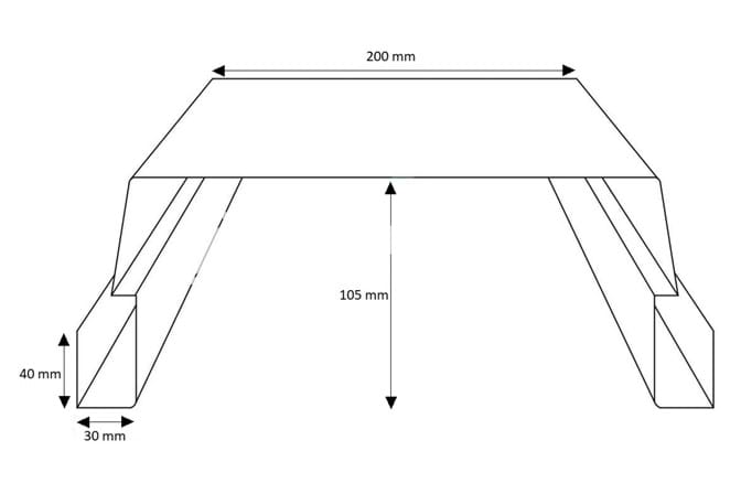 Growing gutters 200 mm