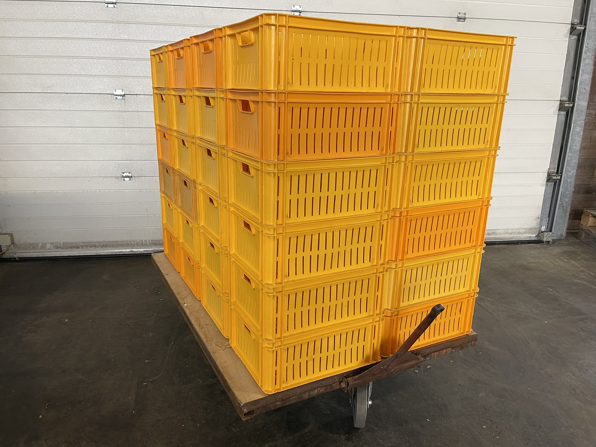 Oogstkisten transportwagen