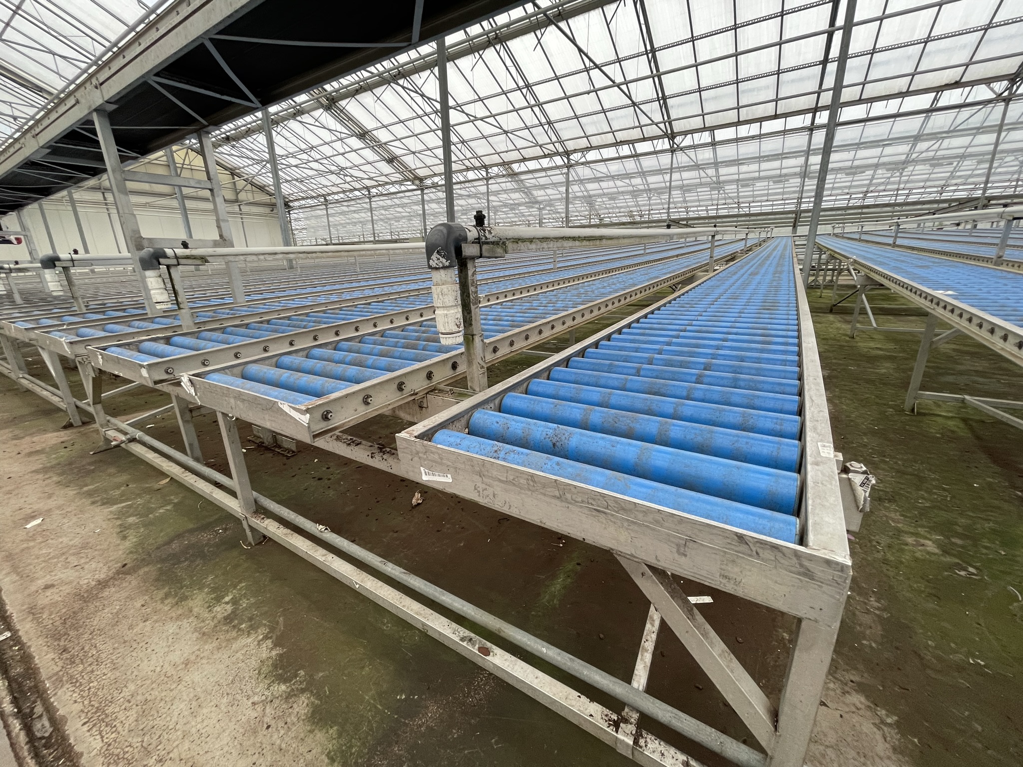 Rollenbaan afleversysteem