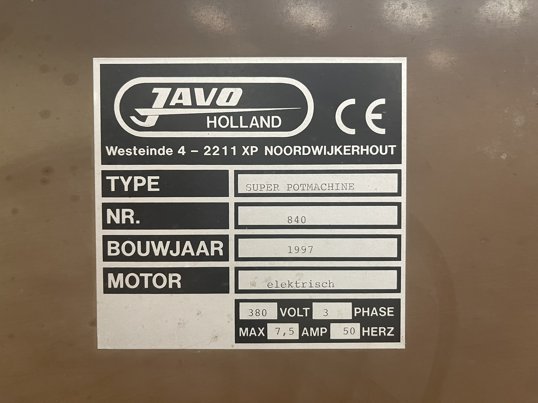 Javo super potmachine