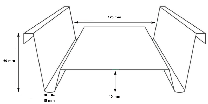 Cultivation gutter 175 mm