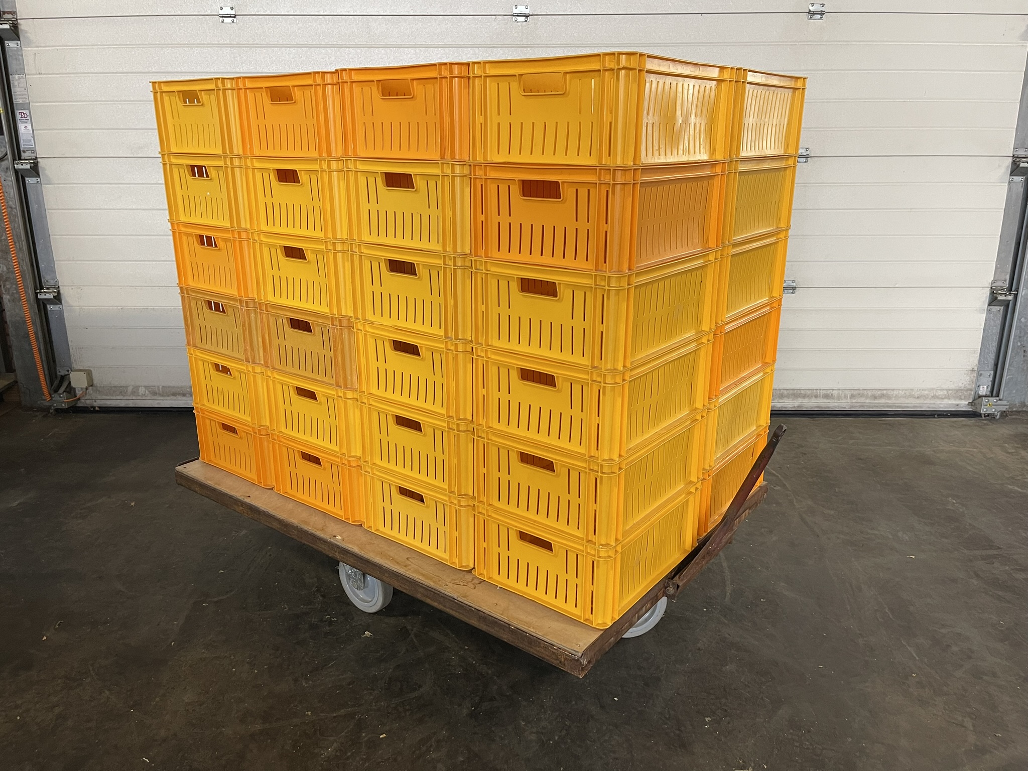 Oogstkisten transportwagen