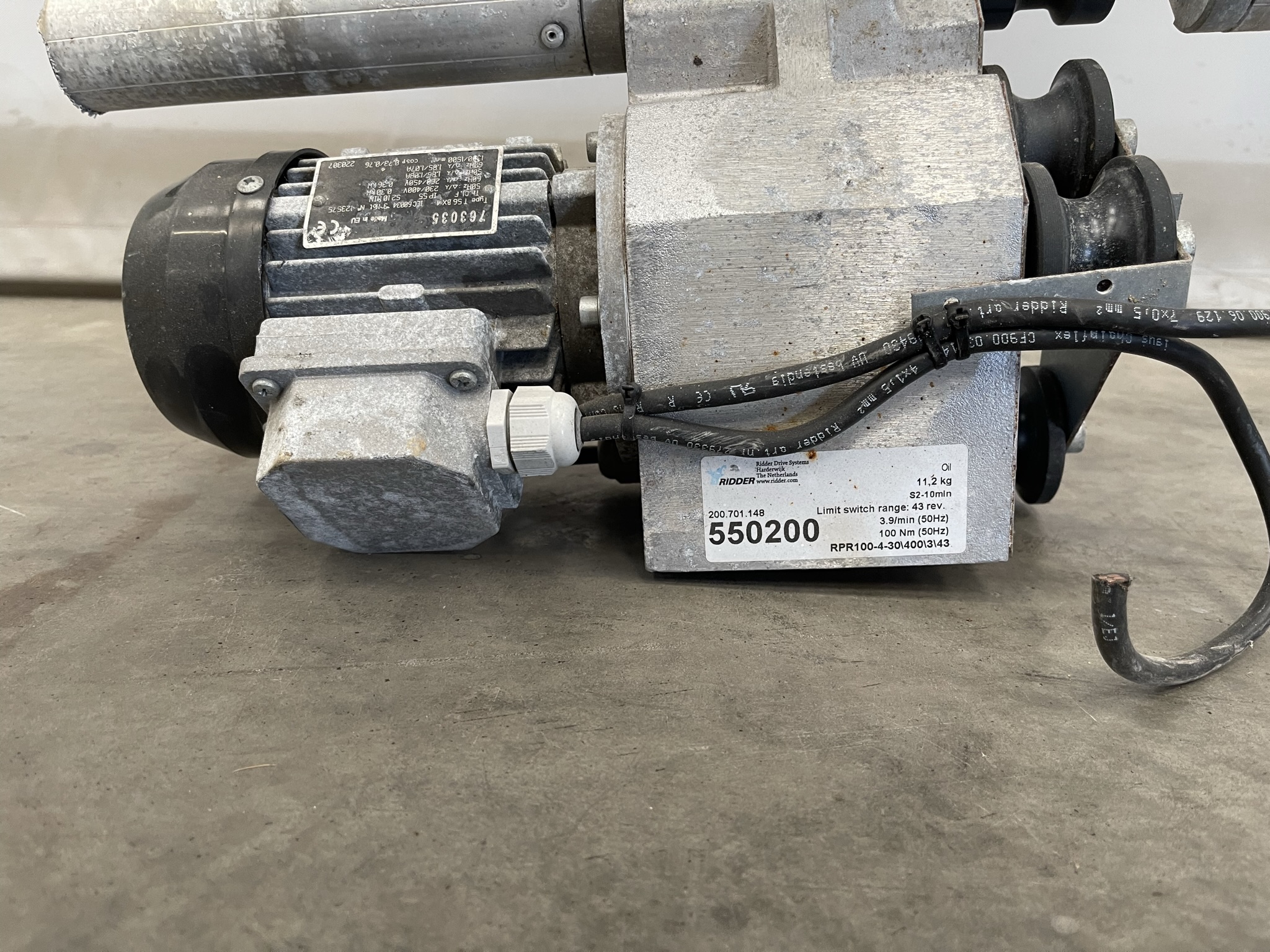 Ridder roller screen motors