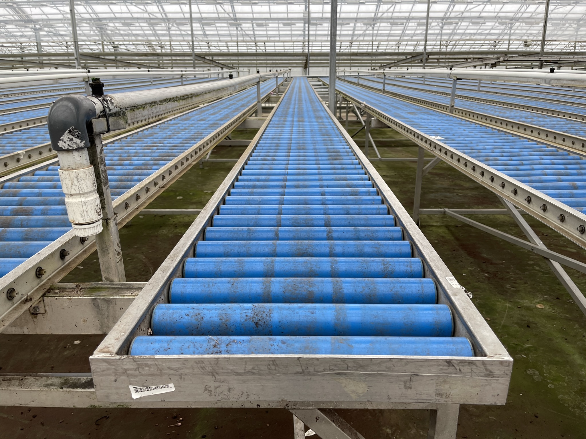 Rollenbaan afleversysteem