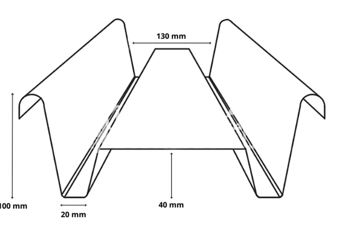 Cultivation gutters 130 mm