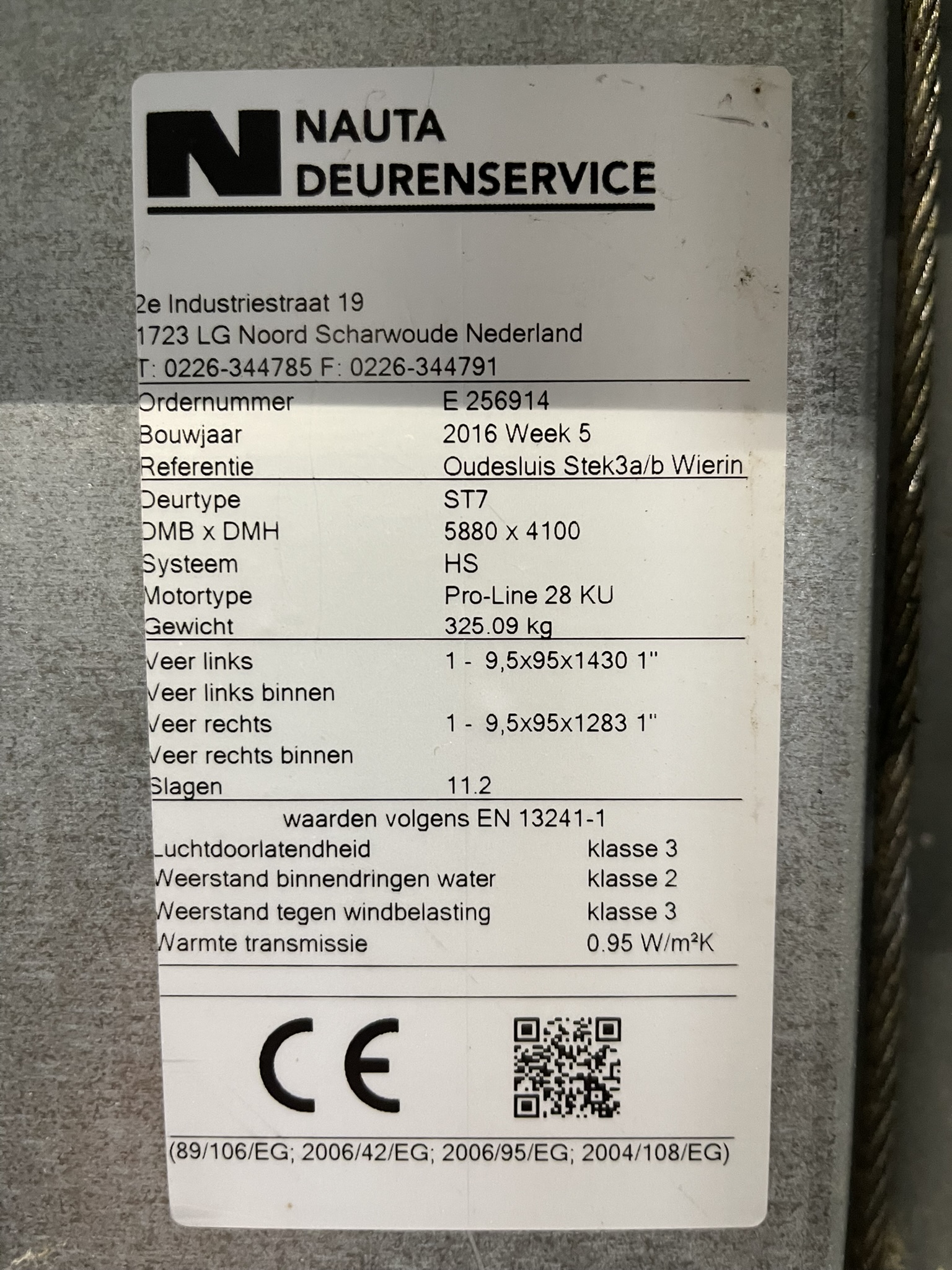 Overheaddeur 5880x4100 mm