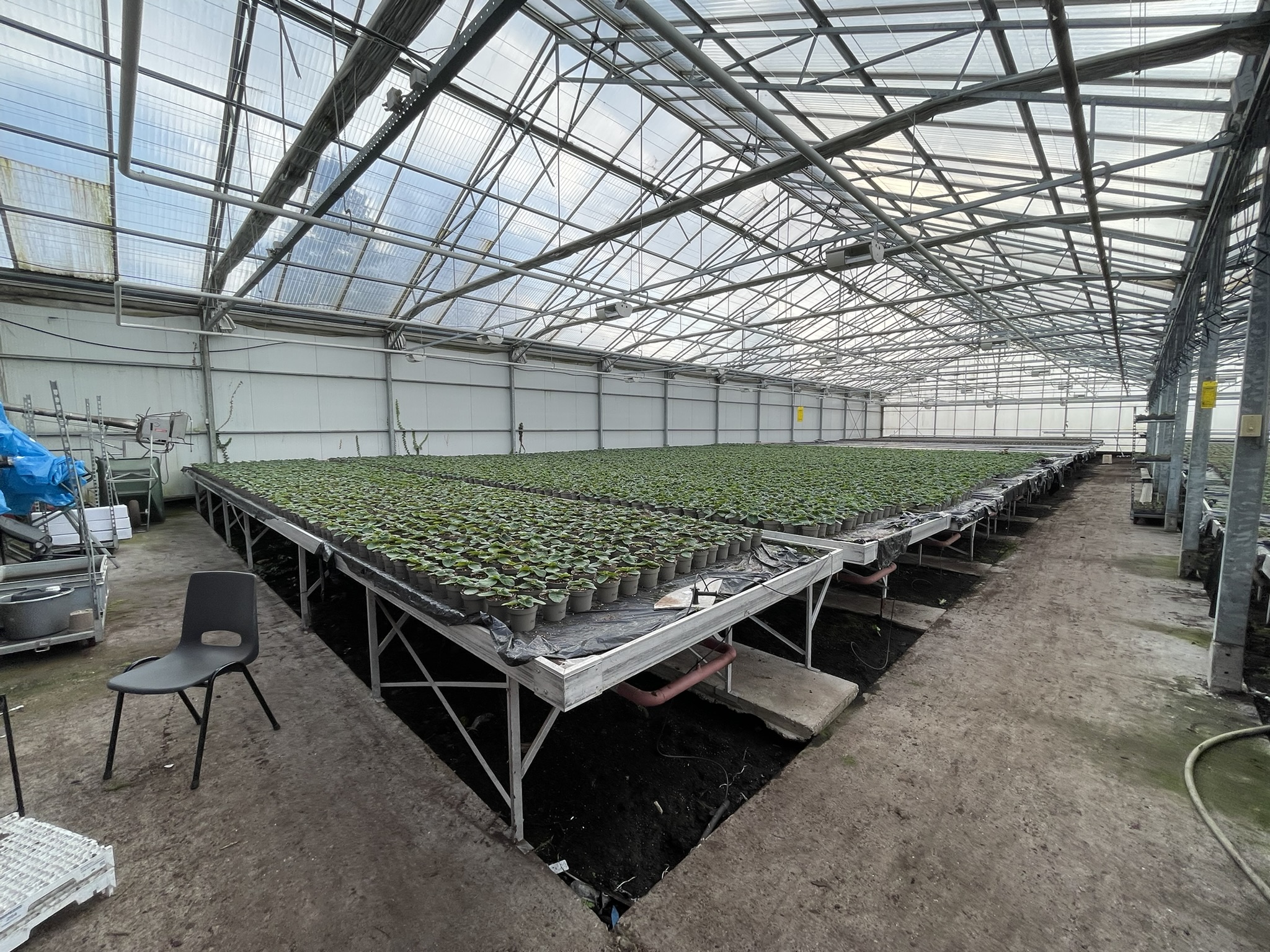 Aluminium rolling tables with ebb and flow bottoms