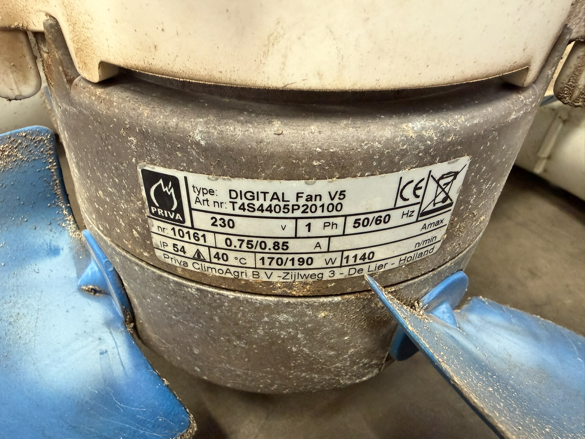 Priva Digital Fan ventilator