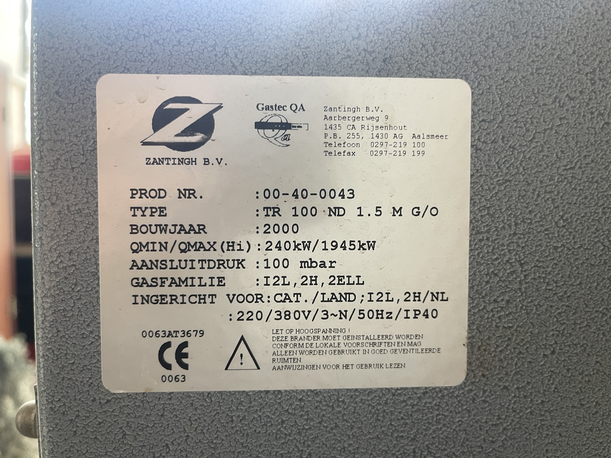 Crone boiler installation