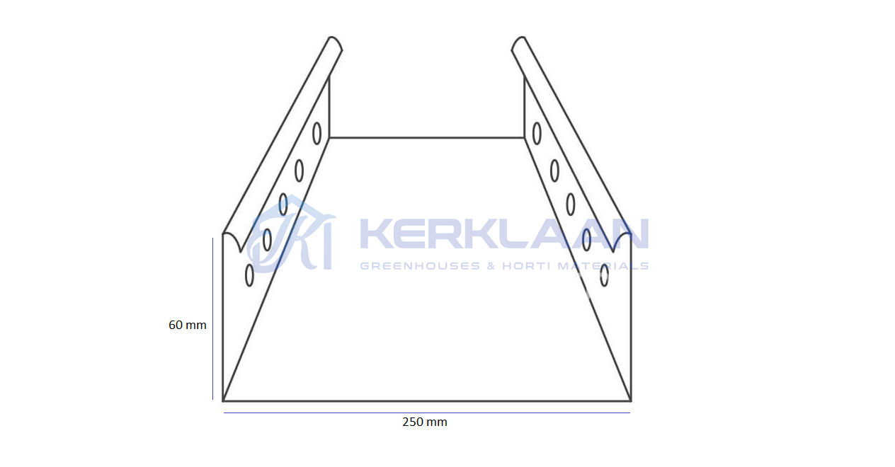 Cable gutter 60 x 250 mm