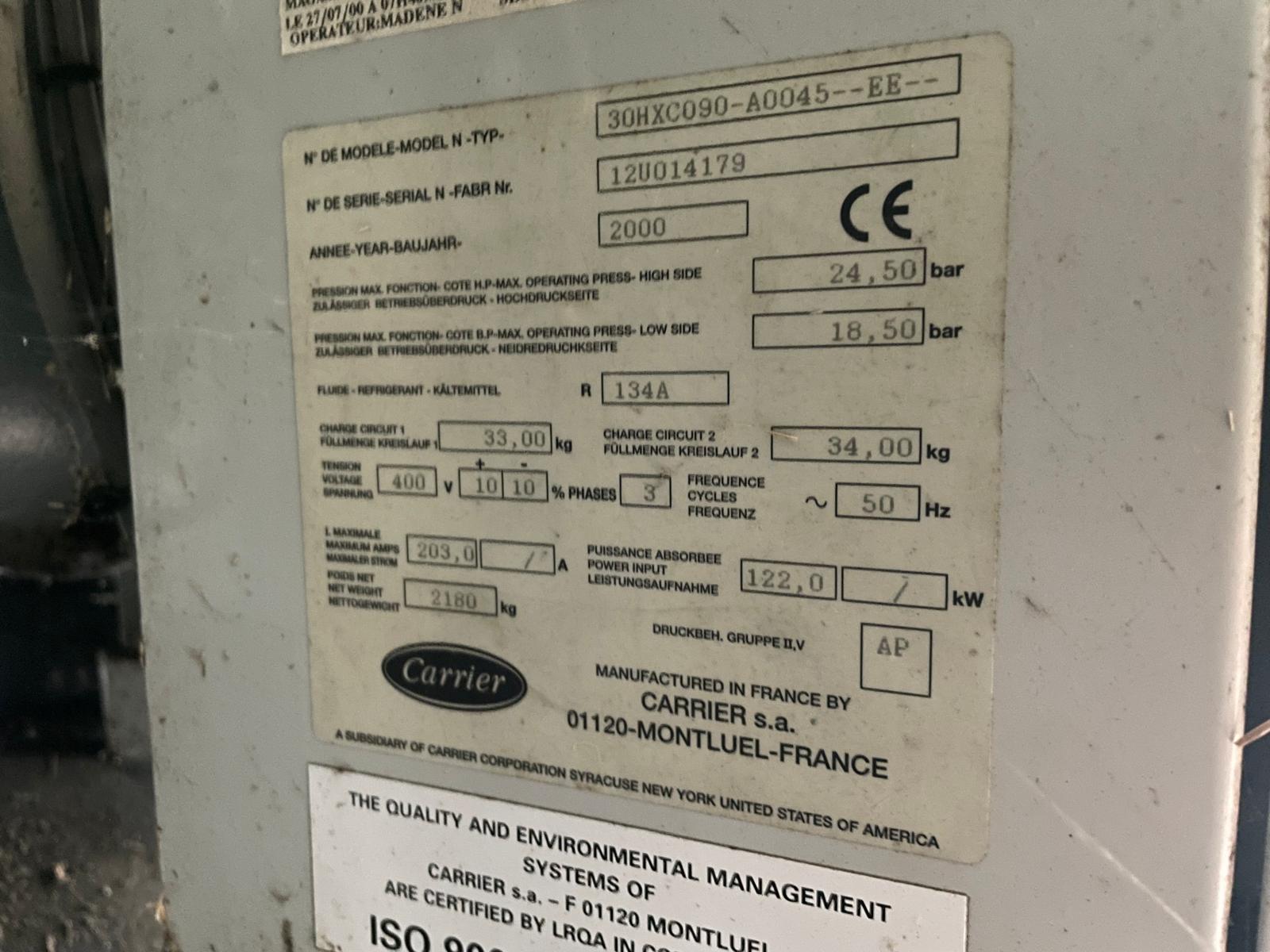 Carrier koelinstallatie