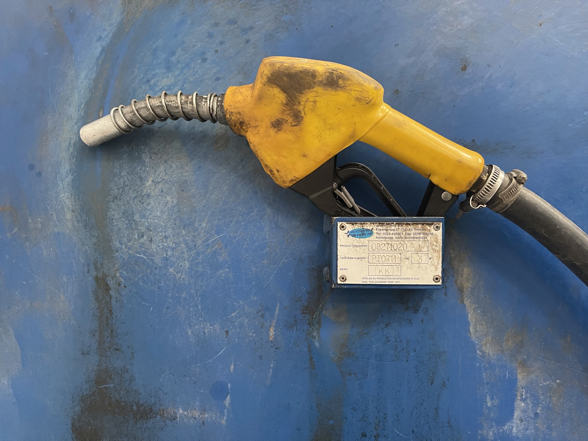 Brandstoftank 3000 liter incl. opvangbak