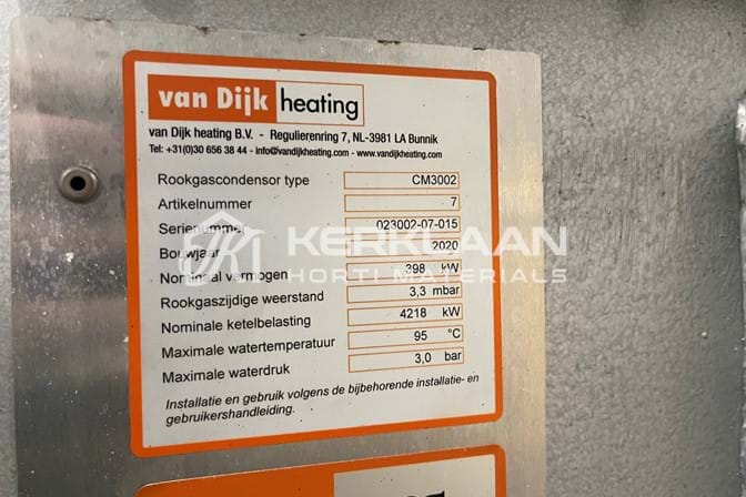 Flue gas condenser Van Dijk Heating